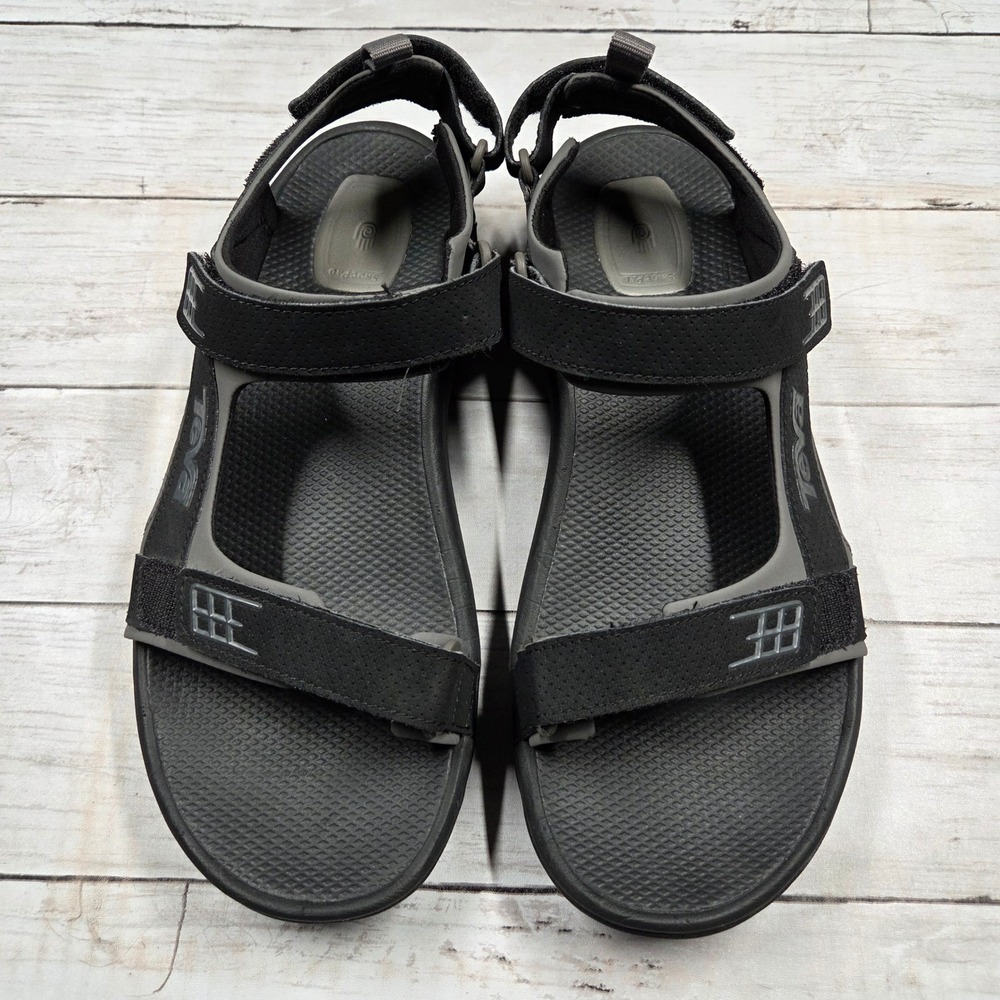 Teva Minam River Sandals Men 9 Black 4289 Sport Hiking Pad Spider Rubber Strappy